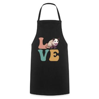 Opossum Opossum - Cooking Apron - black - Front - AI Model Male 185 dark (185cm)