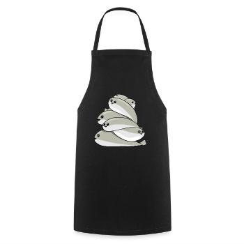 Sacabambaspis Heap Fish Meme - Cooking Apron - black - Front - AI Model Male 185 dark (185cm)