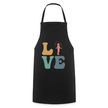 Saut à la corde Seilspringen Fitness - Tablier de cuisine - noir - Devant - AI Model Male 185 dark (185cm)