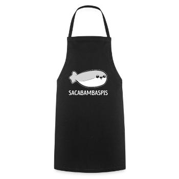 Sacabambaspis Fish Meme - Cooking Apron - black - Front - AI Model Male 185 dark (185cm)