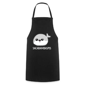 Sacabambaspis Fish Meme - Cooking Apron - black - Front - AI Model Male 185 dark (185cm)