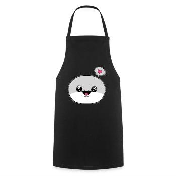 Sacabambaspis Face Fish Meme - Cooking Apron - black - Front - AI Model Male 185 dark (185cm)