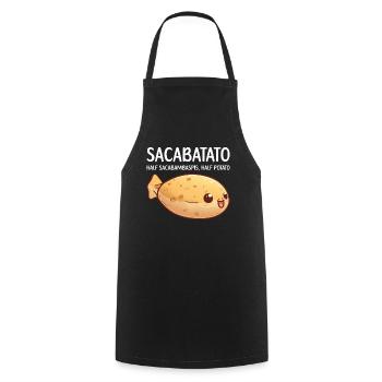 Drôle De Poisson Meme - Tablier de cuisine - noir - Devant - AI Model Male 185 dark (185cm)