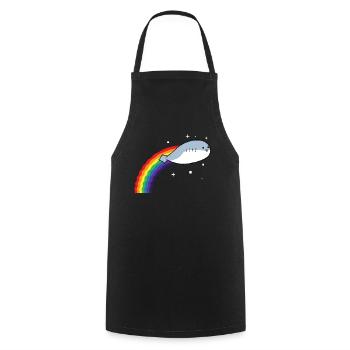 Sacabambaspis Fish Meme Pixel Rainbow - Cooking Apron - black - Front - AI Model Male 185 dark (185cm)