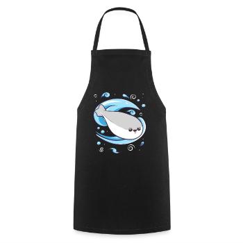Sacabambaspis Fish Meme Water - Cooking Apron - black - Front - AI Model Male 185 dark (185cm)