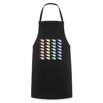 Sacabambaspis Poisson Meme LGBTQ Pride - Tablier de cuisine - noir - Devant - AI Model Male 185 dark (185cm)