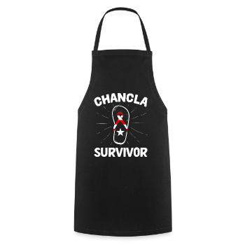 La Chancla Puerto Rican Flag Puerto Rico - Cooking Apron - black - Front - AI Model Male 185 dark (185cm)