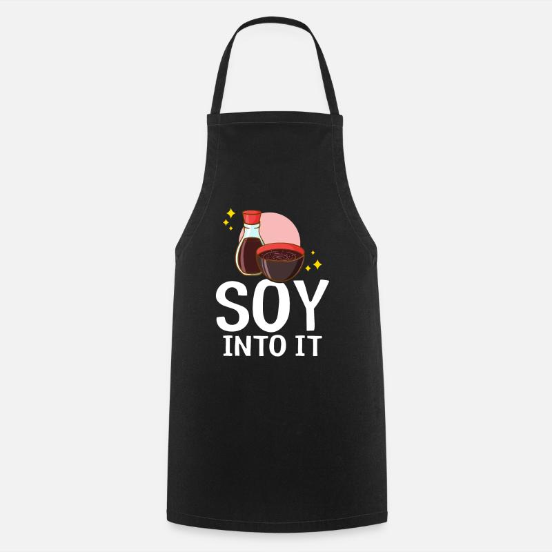 sauce soja japonaise - Tablier de cuisine - noir