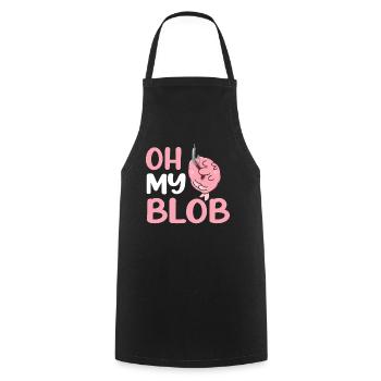 Lustiger Blobfisch Meerestier - Kochschürze - Schwarz - Vorne - AI Model Male 185 dark (185cm)