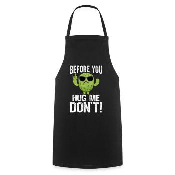 Drôle de cactus succulent - Tablier de cuisine - noir - Devant - AI Model Male 185 dark (185cm)