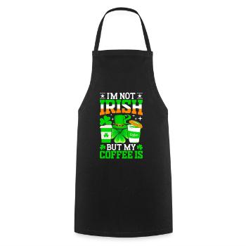 Irischer Kaffee St. Patricks Day - Kochschürze - Schwarz - Vorne - AI Model Male 185 dark (185cm)