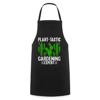 Funny Succulent Cactus - Cooking Apron - black - Front - AI Model Male 185 dark (185cm)
