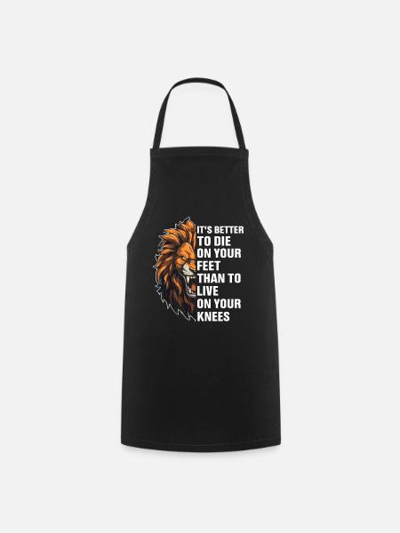 Drôle Alpha Mâle Hommes Loup - Tablier de cuisine - noir