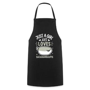 Poisson Meme - Tablier de cuisine - noir - Devant - AI Model Male 185 dark (185cm)