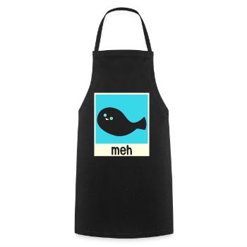 Drôle de poisson Sacabambaspi Meme - Tablier de cuisine - noir - Devant - AI Model Male 185 dark (185cm)