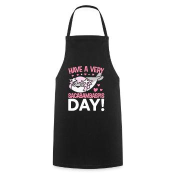 Drôle De Poisson Meme - Tablier de cuisine - noir - Devant - AI Model Male 185 dark (185cm)