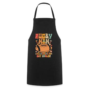 Rugby player - Cooking Apron - black - Front - AI Model Male 185 dark (185cm)