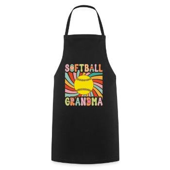 Groovy softball player - Cooking Apron - black - Front - AI Model Male 185 dark (185cm)