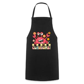 Groovy Crab Lovers Seafood Lovers - Cooking Apron - black - Front - AI Model Male 185 dark (185cm)