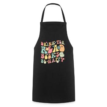 Groovy Book Reader - Cooking Apron - black - Front - AI Model Male 185 dark (185cm)