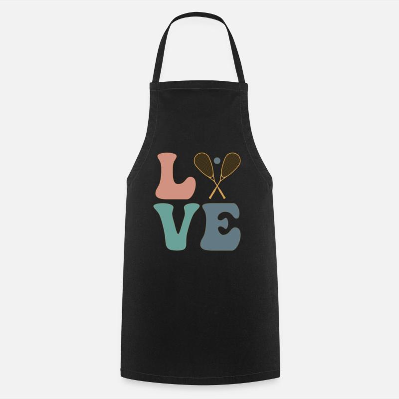 Entraîneur de joueurs de squash LOVE - Tablier de cuisine - noir