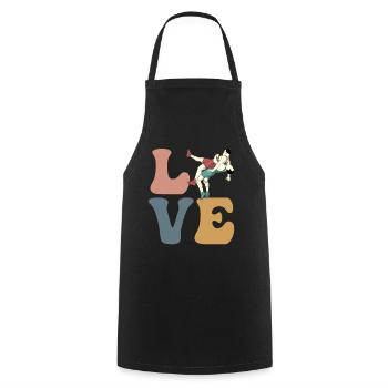 LOVE Wrestling Lutteur - Tablier de cuisine - noir - Devant - AI Model Male 185 dark (185cm)