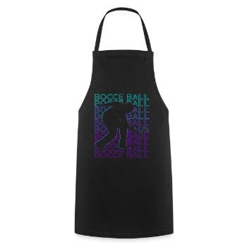 Boccia-Spieler Retro - Kochschürze - Schwarz - Vorne - AI Model Male 185 dark (185cm)