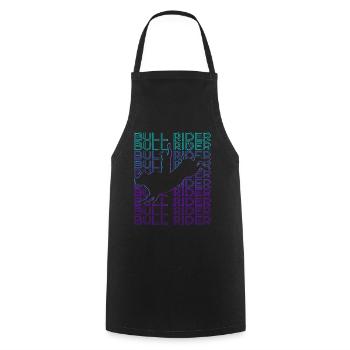 Bull Rider Bull Riding Cowboy Retro - Cooking Apron - black - Front - AI Model Male 185 dark (185cm)