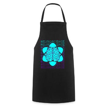 Neuroscience, Neurology, Neurologist, Retro - Cooking Apron - black - Front - AI Model Male 185 dark (185cm)