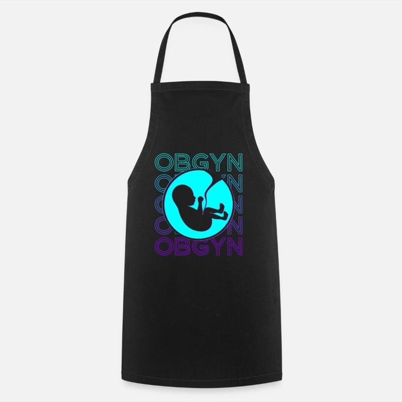OBGYN Obstétricien Gynécologue Retro - Tablier de cuisine - noir