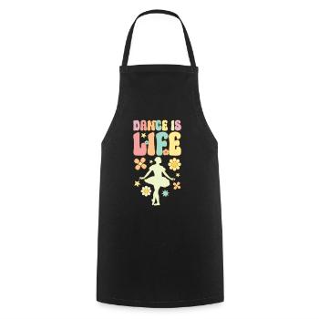 Dance Is Life Groovy Ballet Dance Dancer Baller - Cooking Apron - black - Front - AI Model Male 185 dark (185cm)
