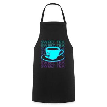 Sweet Tea Retro - Cooking Apron - black - Front - AI Model Male 185 dark (185cm)