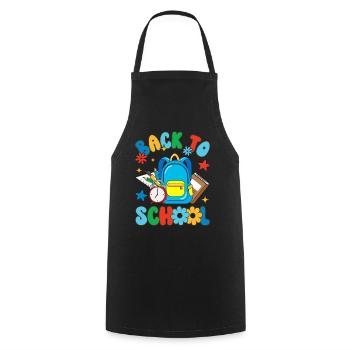 Back to school First day of school in primary school - Cooking Apron - black - Front - AI Model Male 185 dark (185cm)