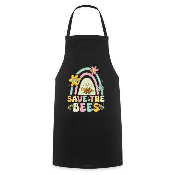 Rettet die Bienen Imker Imkerei - Kochschürze - Schwarz - Vorne - AI Model Male 185 dark (185cm)