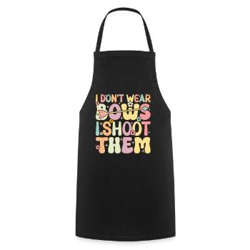 Groovy Archery Girl Archer I don't wear any - Cooking Apron - black - Front - AI Model Male 185 dark (185cm)