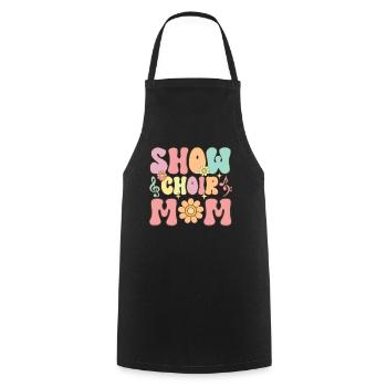Show Choir Mom Groovy Singer Chanteur Chanteur Choriste - Tablier de cuisine - noir - Devant - AI Model Male 185 dark (185cm)