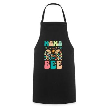 Mama Bee Groovy Beekeeper Mama Beekeeping - Cooking Apron - black - Front - AI Model Male 185 dark (185cm)