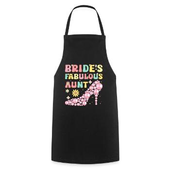 La fabuleuse tante de la mariée Groovy Bridal Shower T - Tablier de cuisine - noir - Devant - AI Model Male 185 dark (185cm)