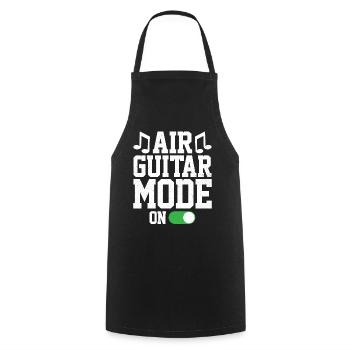 Luftgitarrenmodus auf Lustiger Luftgitarrist - Kochschürze - Schwarz - Vorne - AI Model Male 185 dark (185cm)