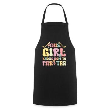 Groovy Golf Girl Golfing This Girl Knows How To Pa - Kochschürze - Schwarz - Vorne - AI Model Male 185 dark (185cm)