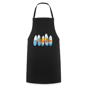 Humuhumunukunukuapua'a Hawaiianischer Riff-Drücker - Kochschürze - Schwarz - Vorne - AI Model Male 185 dark (185cm)