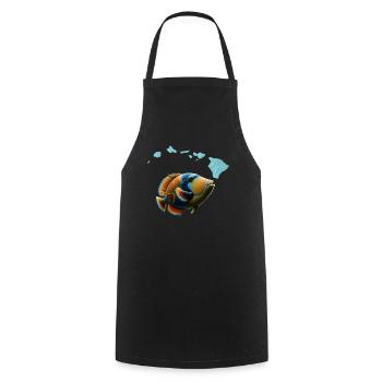 Humuhumunukunukuapua'a Hawaiianischer Riff-Drücker - Kochschürze - Schwarz - Vorne - AI Model Male 185 dark (185cm)