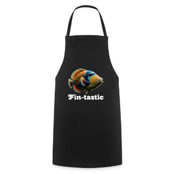 Baliste de récif hawaïen Humuhumunukunukuapua’a - Tablier de cuisine - noir - Devant - AI Model Male 185 dark (185cm)