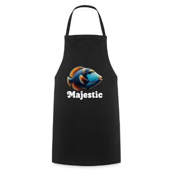 Humuhumunukunukuapua'a Hawaiian Reef Pusher - Cooking Apron - black - Front - AI Model Male 185 dark (185cm)