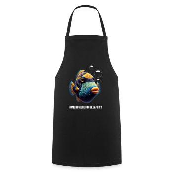 Humuhumunukunukuapua'a Hawaiianischer Riff-Drücker - Kochschürze - Schwarz - Vorne - AI Model Male 185 dark (185cm)