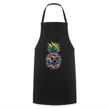 Humuhumunukunukuapua'a Hawaiianischer Riff-Drücker - Kochschürze - Schwarz - Vorne - AI Model Male 185 dark (185cm)