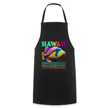 Humuhumunukunukuapua'a Hawaiianischer Riff-Drücker - Kochschürze - Schwarz - Vorne - AI Model Male 185 dark (185cm)
