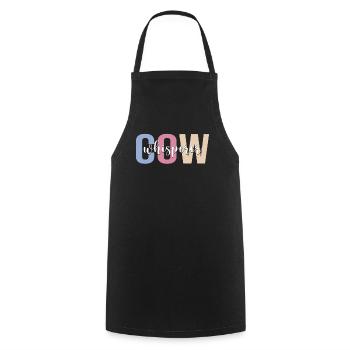 Cow Breeder Rancher Cow Breeder Farming - Cooking Apron - black - Front - AI Model Male 185 dark (185cm)