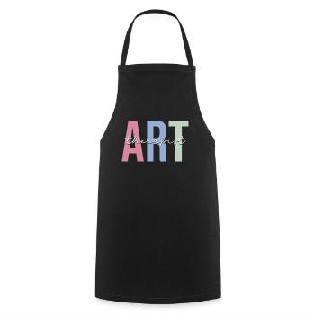 Art Therapy Art Teacher - Cooking Apron - black - Front - AI Model Male 185 dark (185cm)