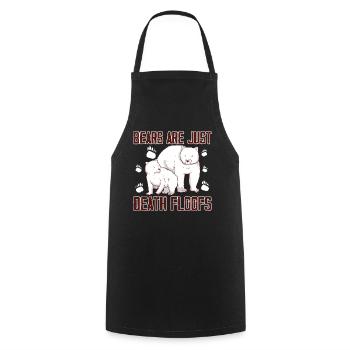 Funny Polar Bears Are Just Death Sisters - Cooking Apron - black - Front - AI Model Male 185 dark (185cm)